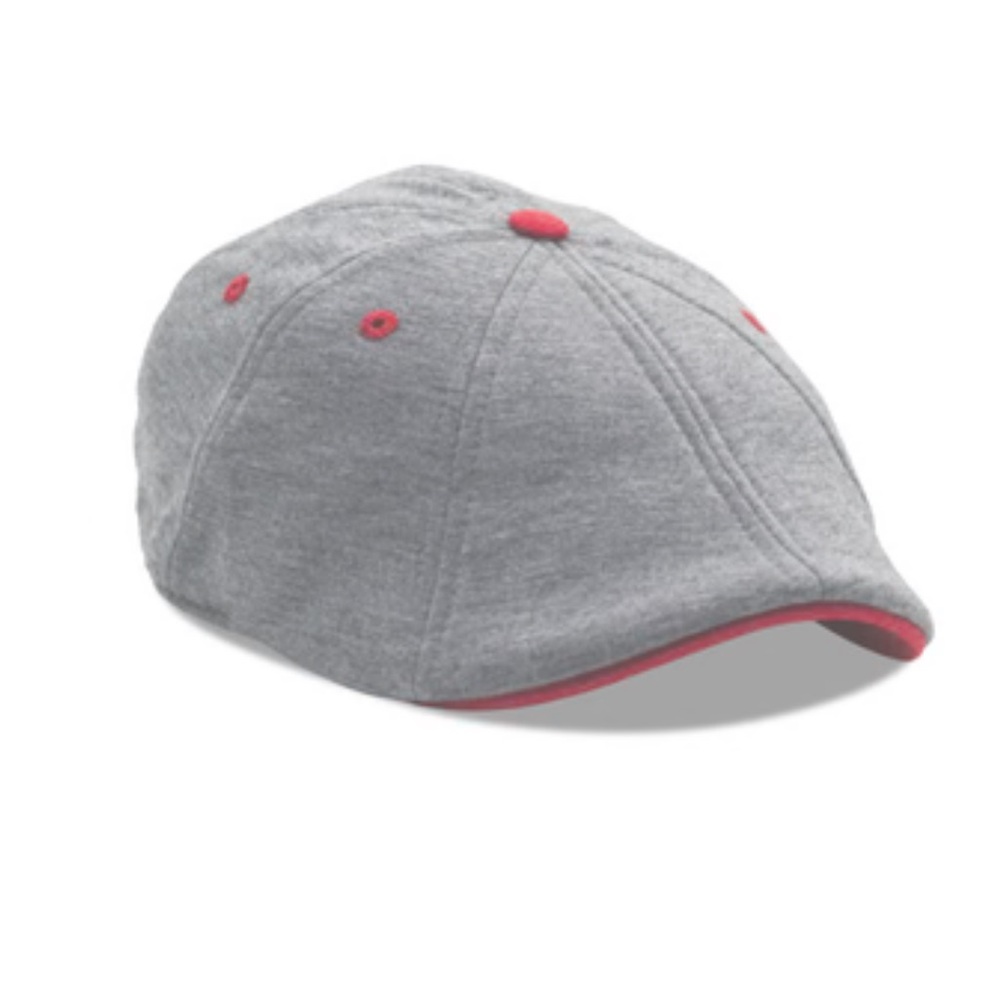 Gray and Red Cap